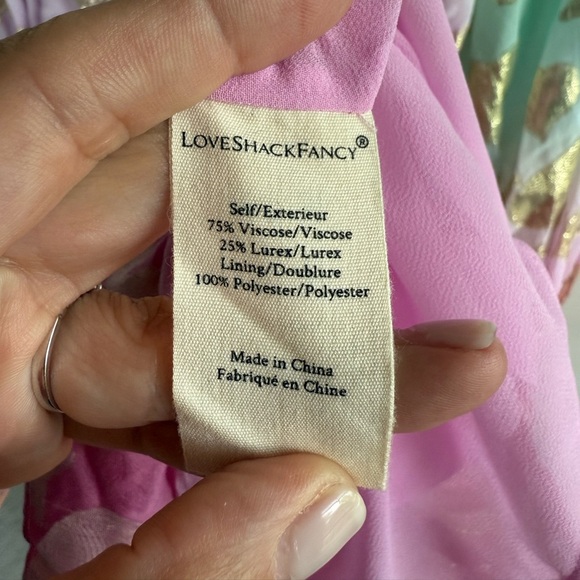 LoveShackFancy "Tayla" Mini Dress • Women’s XS •Rainbow Ombré Color - Picture 5 of 13